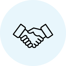 握手をする手のアイコン